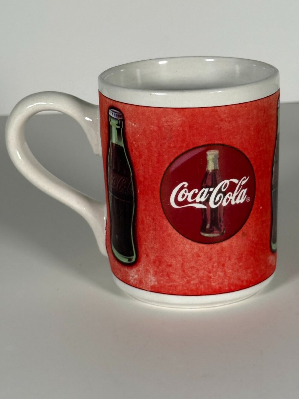 Vintage 1998 Coca Cola Gibson Housewares Mug Coke Bottle Ceramic Cup